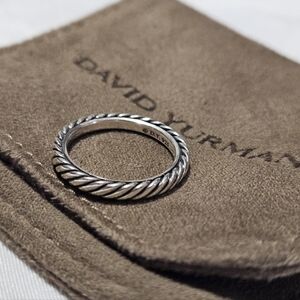 David Yurman Cable Band Ring In Sterling Silver Size 5